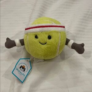 Jellycat Amuseable Tennis Ball Plush - Yellow and Brown